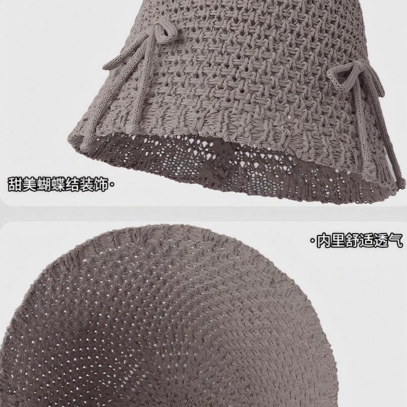 Женская панама с бантом, новая весенне-летняя дышащая солнцезащитная панама, маленькая шляпка, подчеркивающая лицо