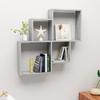 VidaXL Wall Cube Shelf Concrete Grey 80x15x78.5 Cm Chipboard