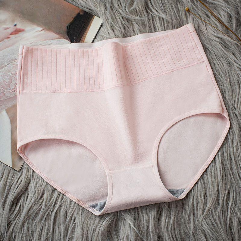 Large Size Women High Waist Cotton Belly Lift Full Cotton Crotch Comfortable Breathable Triangle Underwear