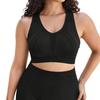 Спортивный бюстгальтер с высокой степенью поддержки и амортизацией, женский, большого размера, жилет для йоги, бега, фитнеса, амортизирующий, с вырезом на спине