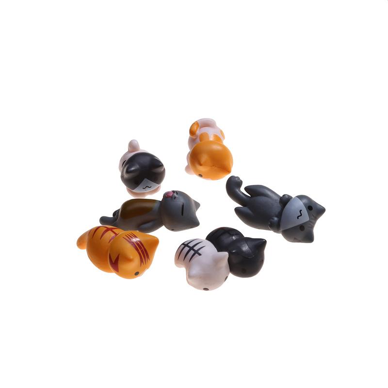 6Pcs Creative Cute Car Inner Ornament Center Console Cartoon Doll Tripper Decoration