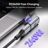240 Вт Магнитный Type-C Адаптер USB-C на USB-C Быстрая Зарядка USB4.0 Коннектор 40 Гбит/с 8K@60Hz Thunderbolt 4/3 для iPhone16 Macbook