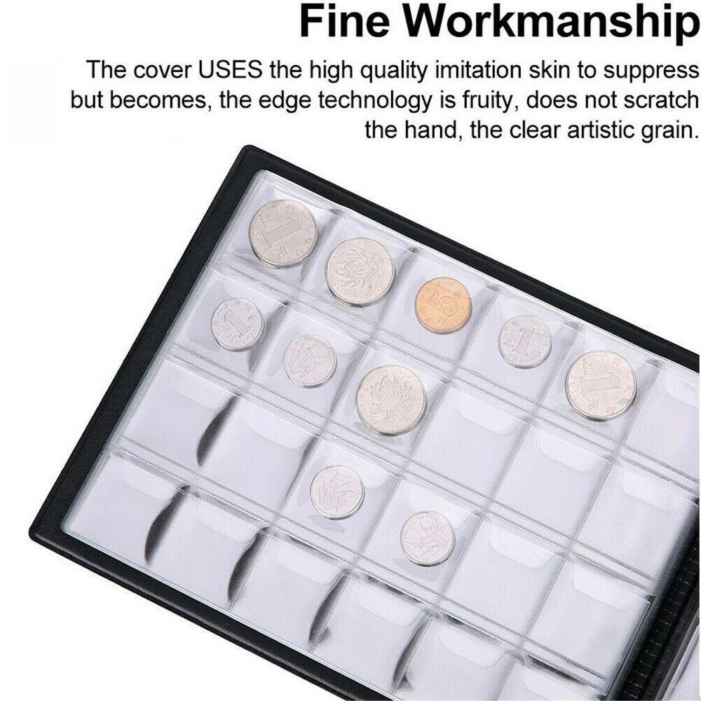 Чехол для хранения коллекции монет на 240 карманов, 10-страничный альбом для сбора монет для коллекционеров