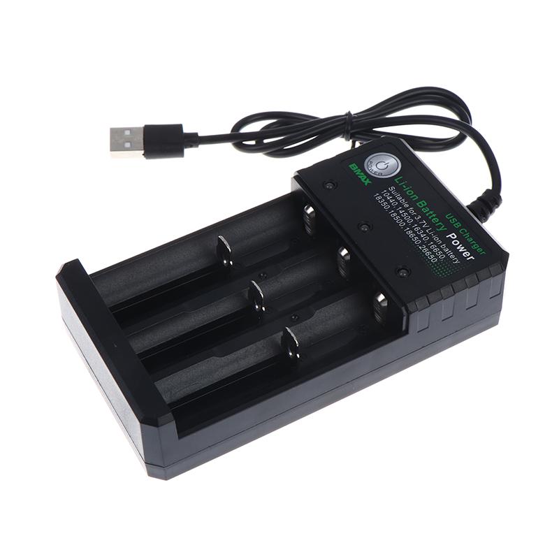 Зарядное устройство на 3 слота для литий-ионных аккумуляторов 18650 USB-адаптер Зарядное устройство для перезаряжаемых литий-ионных аккумуляторов 18650
