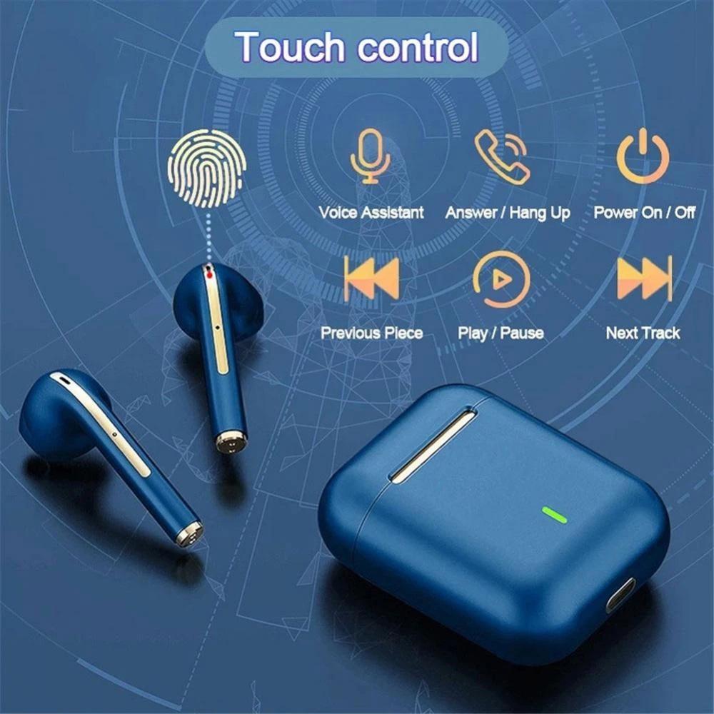 J18 TWS Wireless Earbuds 5.3 Bluetooth Headphones Long Playtime Noise Cancelling Voice Call for Gaming Business Sports