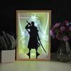 23cm/9.06in Anime Color Light Painting Night ONE PIECE Demon Slayer Peripherals Led Bedroom Table Lamp Crafts Collectible Decor