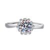 Open Adjustable European and American Style New Imitation Mosane Diamond Adjustable Girls' Ring Fashionable Creative Ring