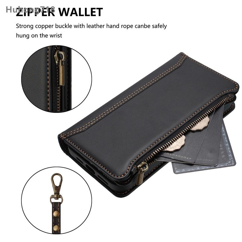 Zipper Leather Case For Blu View 5 Pro Speed B1550VL Bold K10 K50 G53 G54 G64 C9 5G Wallet Cover Casing