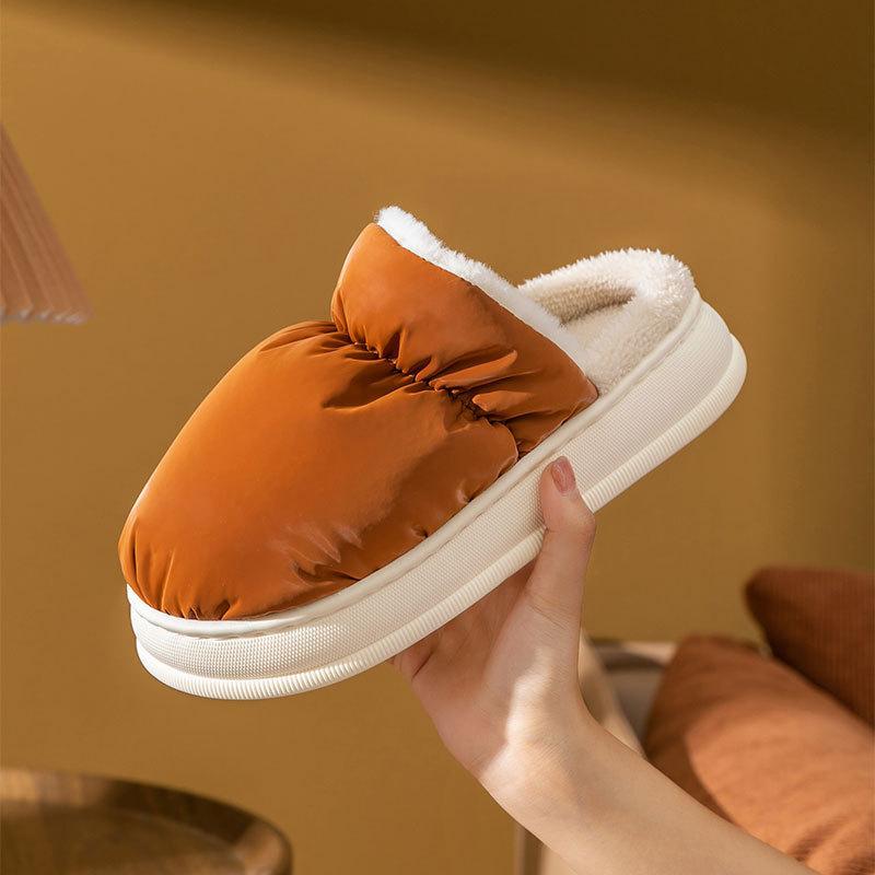 Хлопковые тапочки женские весенне-осенние домашние комнатные нескользящие домашние зимние теплые зимние парные плюшевые мужские