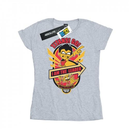 DC Comics Womens/Ladies Teen Titans Go I Am The Leader Cotton T-Shirt