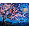 Картина по номерам «Цветок и дерево» Набор для рисования по номерам для взрослых Раскрашенная вручную картина по номерам для дома Подарок по номерам
