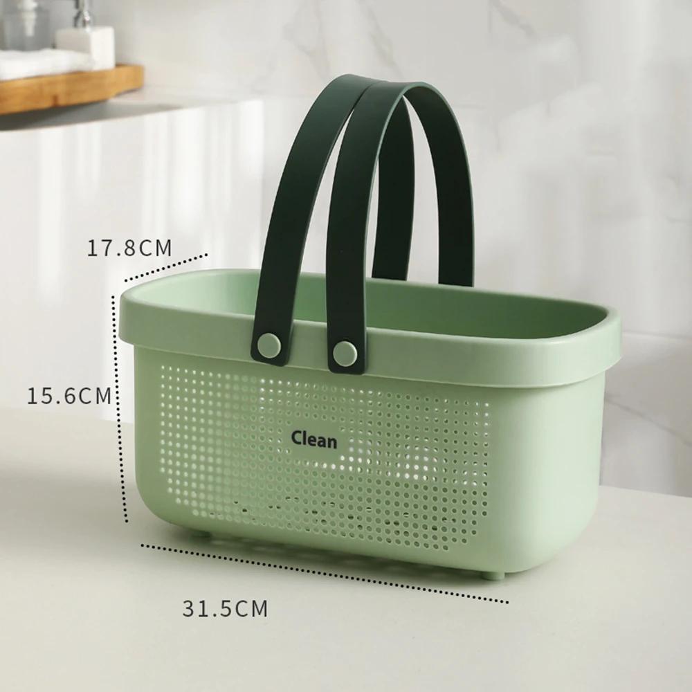 Compactshowerbasket Premium PP Mesh Basket with Handles Bathroom, University Dormitory Kitchen, Camp Gym, Garden Cleaning Supplies