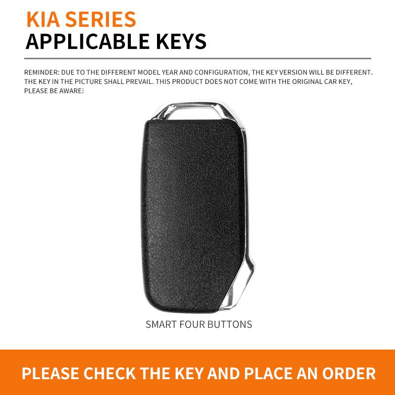 NCUD9 ZincAlloy Leather Car Smart Key Case Protector Shell For KIA Sportage R GT Stinger Sorento Ceed Cerato Forte Niro Soul Telluride