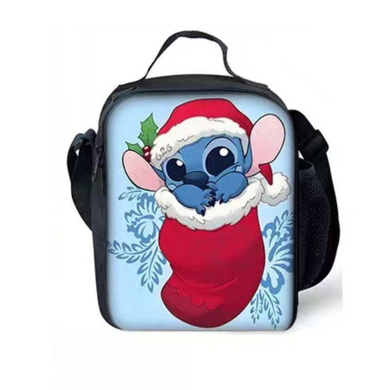 Stitch Lunchbox With Polyester Fabric For Kids School Lunch And Portable Design