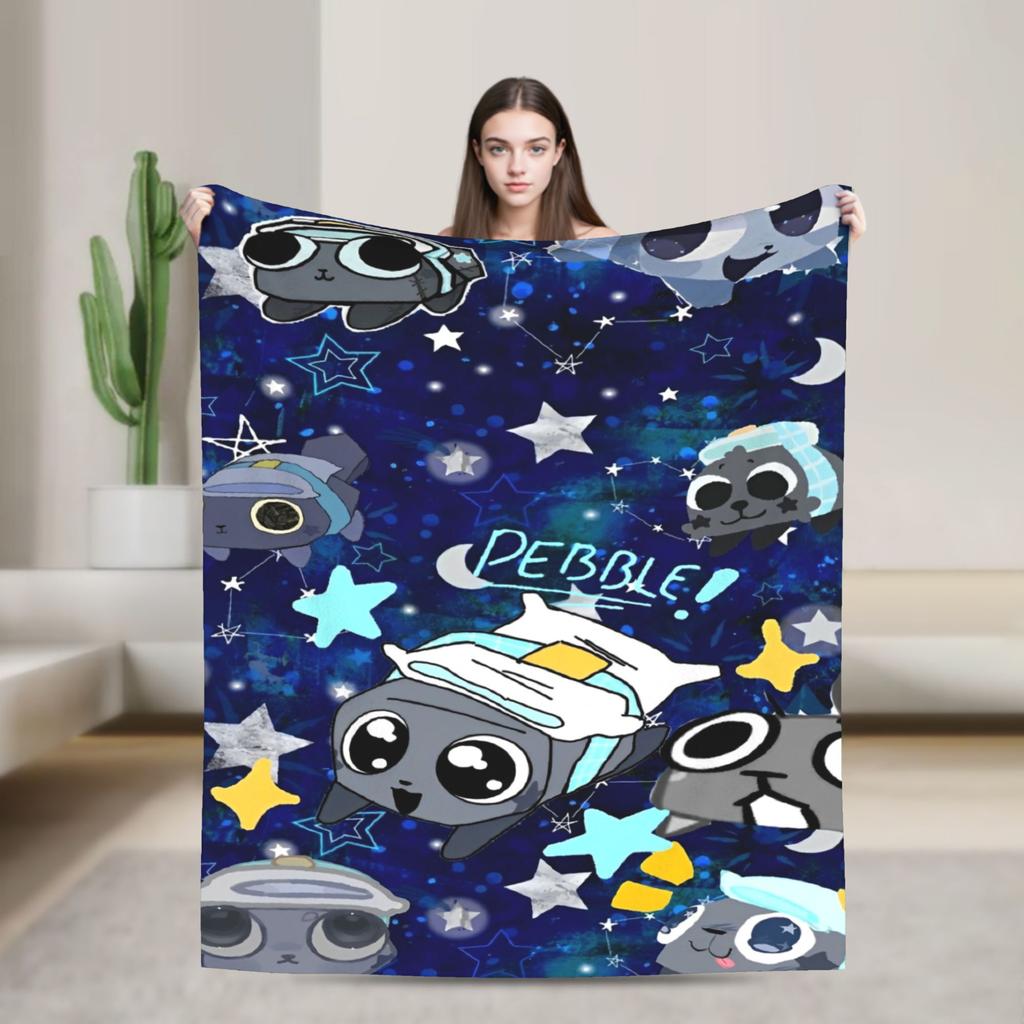 Dandys World Pebble Blanket Fleece Novelty Warm Throw Blankets for Bedding Lounge Spring Autumn