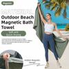 Portable Magnetic Bath Towel Sand Free Quick Dry Towel Multifunctional Beach Towel  Yoga