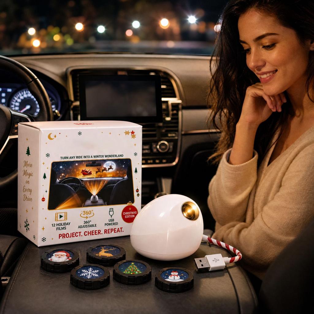 Car Projector for In-Car and Passenger Viewing, Vehicle Video Projector