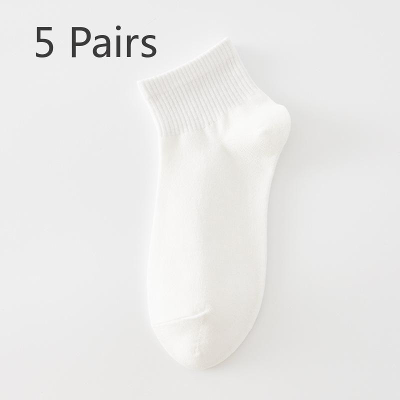 5 пар женских носков средней длины, летние влагоотводящие женские носки на весну и лето с низким верхом и средней длины