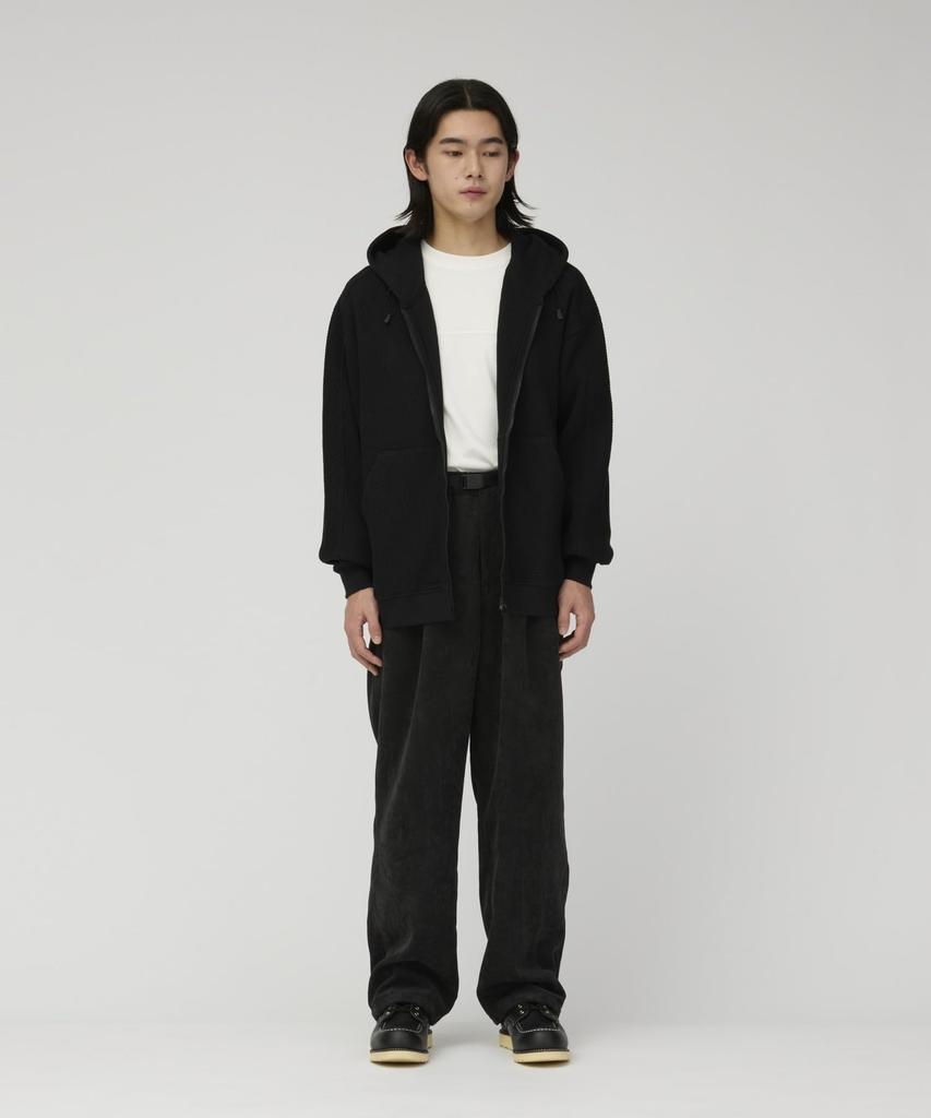 Heavyweight Waffle Zip Parka Thick and M [Snow Peak] - stylish, BLACK,