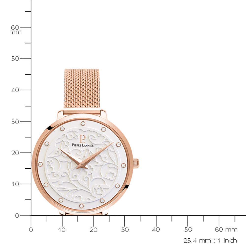Часы Pierre Lannier Aeolia Collection Mesh Belt P039L908 Импортные розовое золото x белый [Pierre Lannier] Женские [Обычный продукт]