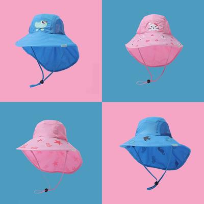 3-8 лет Детская шляпа для защиты от солнца Детская летняя шляпа от солнца Мальчики Шляпа от солнца с широкими полями Девочки Рыбацкая шляпа Защита от УФ Лето