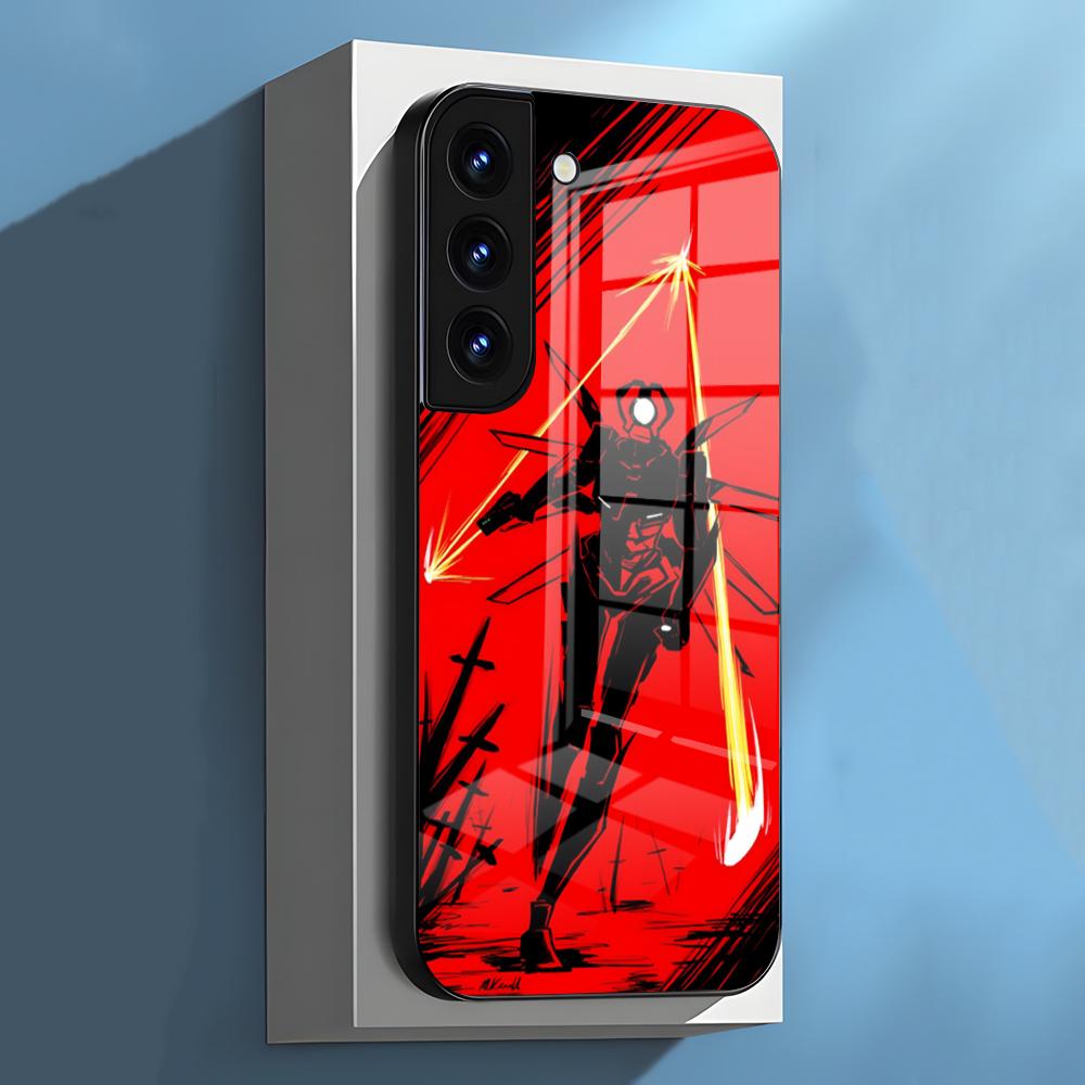 ИГРОВАЯ ЧЕХОЛ-БРОНЯ U-ULTRAKILL для Samsung S26 S25 S24 FE S23 S22 S21 Plus S20 Ultra Note20Ultra Черное Стеклянное Покрытие