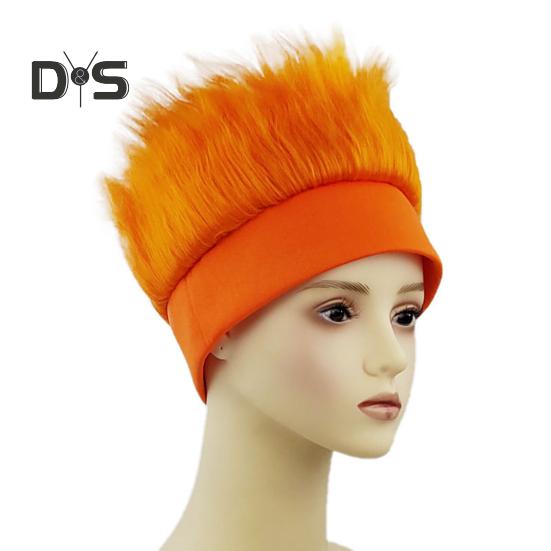 Hairy Costume Headband Empty Top Design Headband Wig Decor Elastic Soft Headgear Ball Fan Hair Accessory