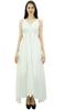 Bimba Women's Long Maxi Cotton Beach Dress Drawstring Waist Strappy Resort