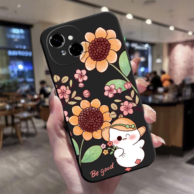 Для Tecno Spark Go 1 Go 2020 2022 2024 2025 Чехол Ударопрочный Силиконовый Кот Мягкий ТПУ Чехол для Телефона Для Spark Go 2023 Задняя Крышка Fundas