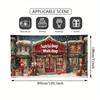 One 2D printed garage door decoration background for Santa Claus Studio No. 1
