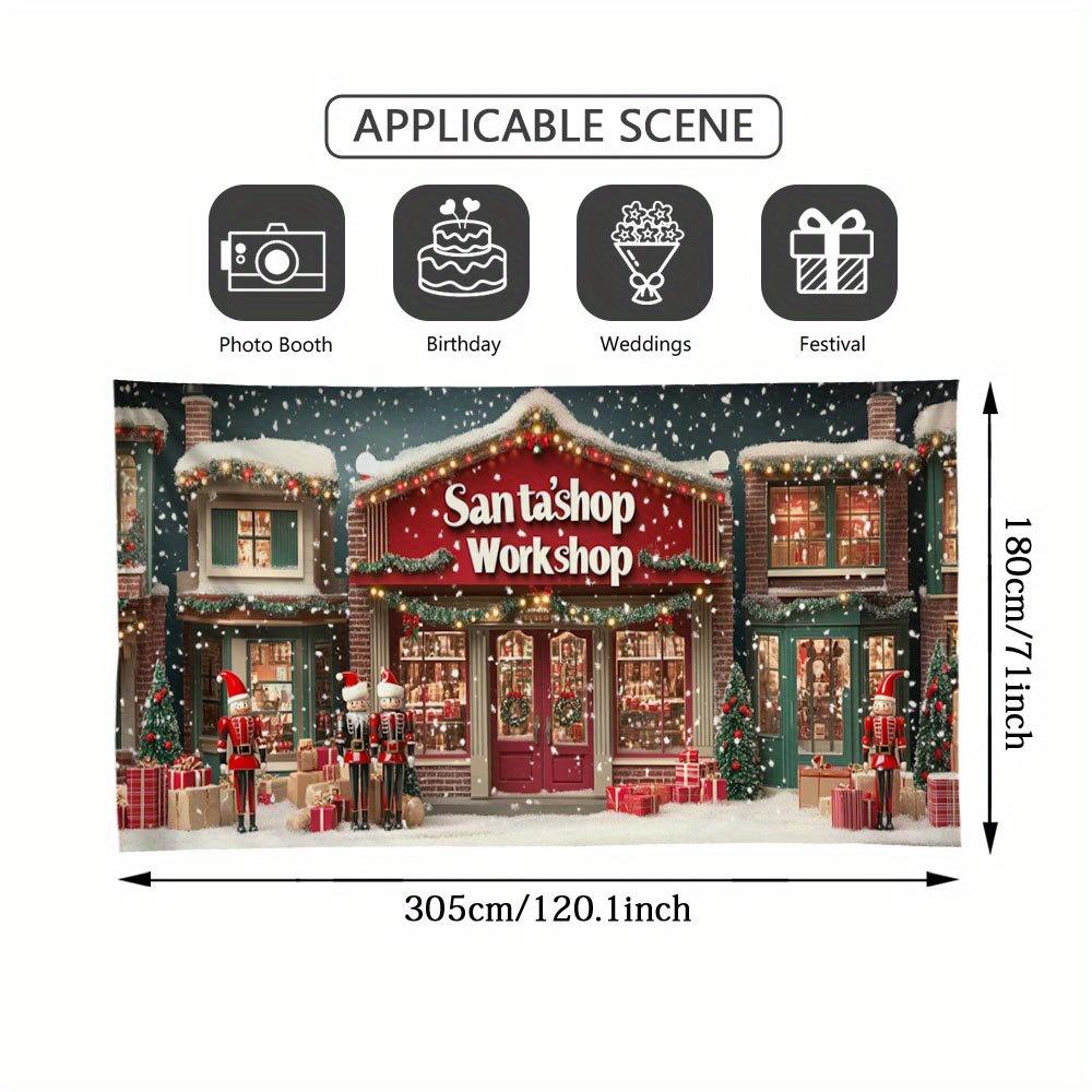 One 2D printed garage door decoration background for Santa Claus Studio No. 1