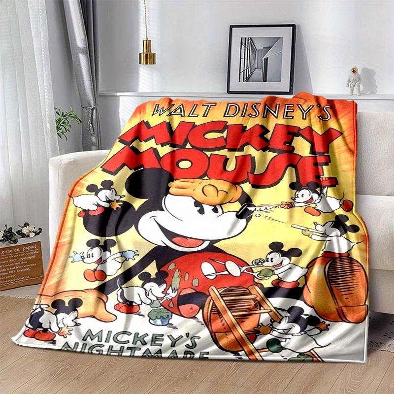 1pc Mickey's Nightmare Blanket Perfect for Home Decor, Couch Blanket, Outdoor, Gift Idea, Flannel Throw, Bedroom, Living Room, Travel, Camping
