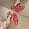 Fashion SUOJIALUN 2025 Summer New Brand Women Slipper Fashion Narrow Band Slip On Flip Flops Soft Flat Heel Outdoor Casual Dress Slides