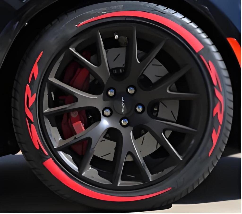 SRT+Blade 3D Резиновые наклейки на шины и колпаки для автомобилей и мотоциклов