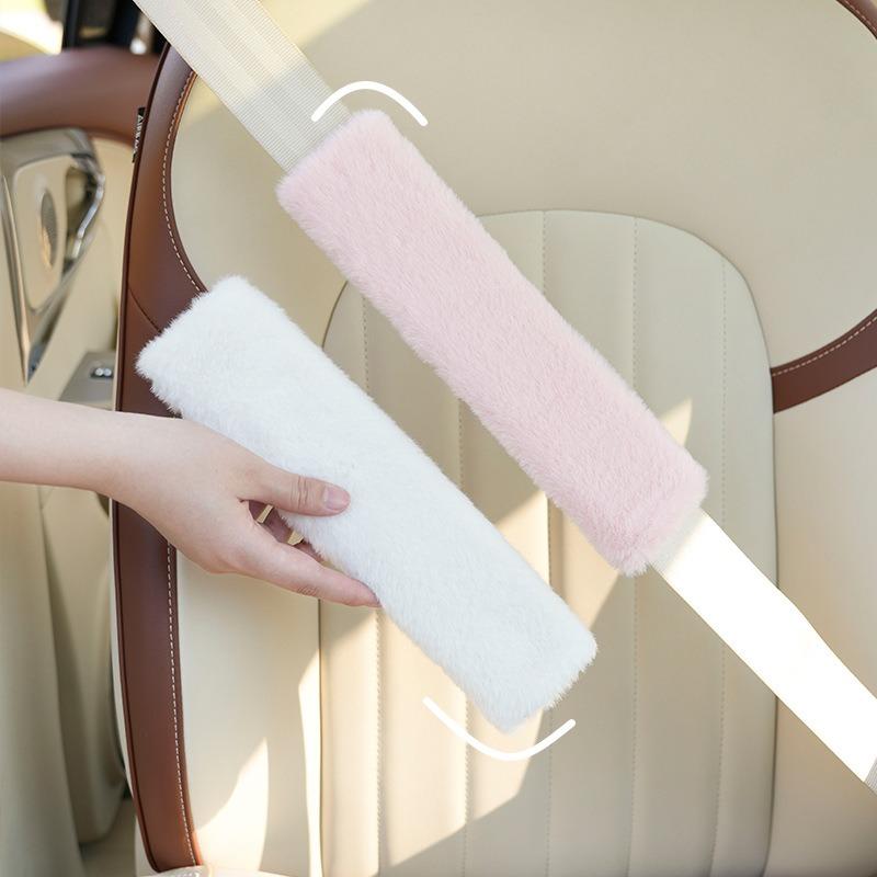 Soft Warm Long Plush Anti Choking Car Seat Belt Shoulder Pad