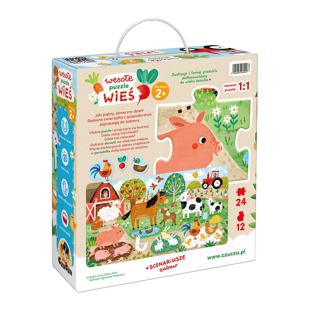 A fun puzzle. A village for children 2+