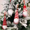 Knit Christmas Gnome Ornaments Set - Faceless Doll Tree Hanging Decor for Holiday Home & Festive Forest Theme