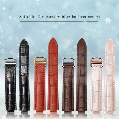 Ремешок для часов Dermis для мужчин Для Cartier синий воздушный шар большой, средний и маленький выпуклый кожаный ремешок для женских часов14.8/16.8/18.11/20.12