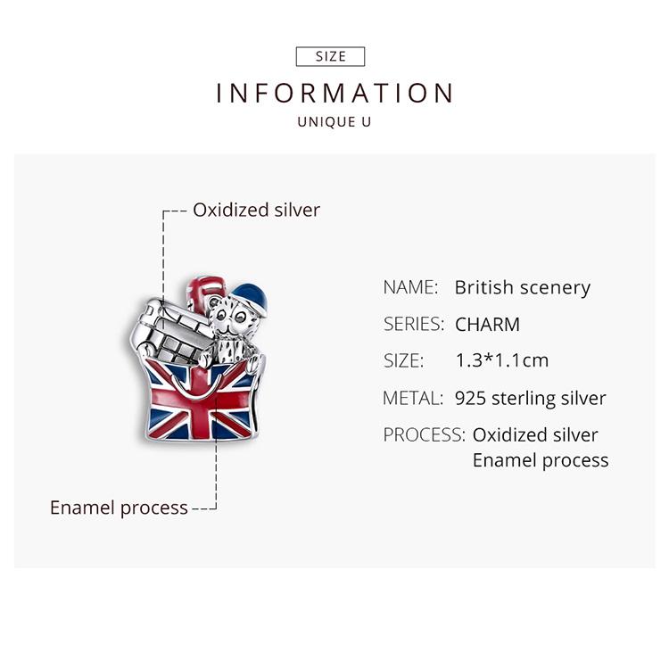 BAMOER 925 Sterling Silver Traveling Series Shine Cubic Zirconia Cute Pink Car & Windmill House Love & Heart Cable Car Charm Beads