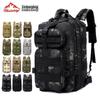 Camouflage 3P Tactical Backpack: Small Outdoor & Travel Bag with Shoulder Strap for Backpacking & Mountaineering