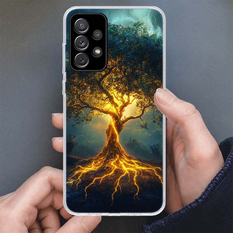 Чехол для телефона "Древо Жизни Космос" Для Samsung Galaxy A17 A16 A56 A15 A55 A14 A54 A13 A53 A36 A35 A34 A33 A26 A25 A24 A23 A05S A04S G