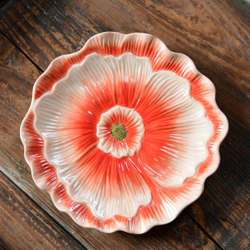 Творческий тисненый цветок керамическая чаша набор посуды для дома художественная фруктовая тарелка цветочная чаша обеденный стол кухонный инвентарь украшение