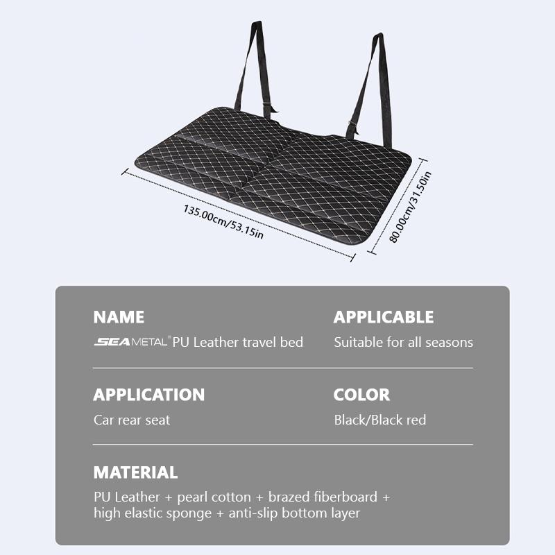 SEAMETAL коврики для сна на сиденье автомобиля, заднее сиденье, искусственная кожа, антицарапающая подушка для заднего сиденья, подушка для сна в машине, дорожная кровать для сна
