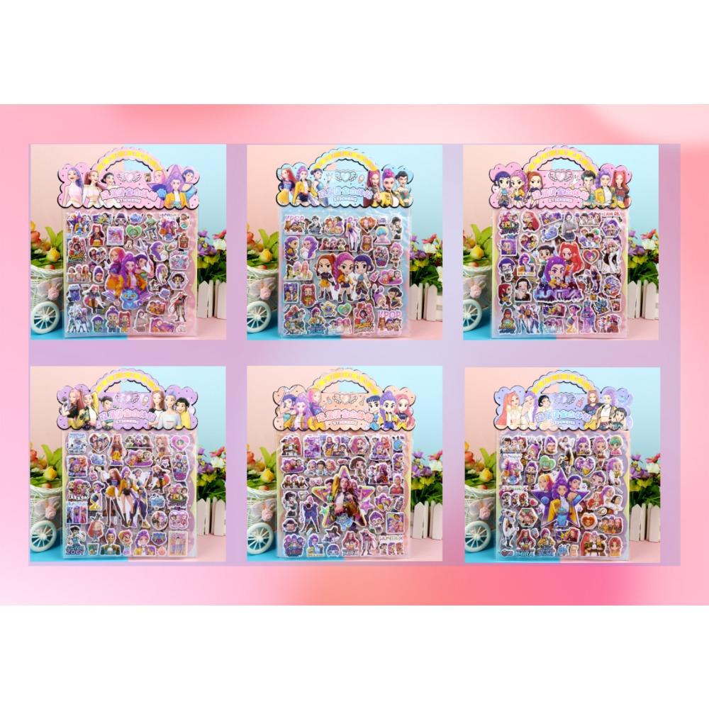 New Children's 3D Cartoon Stickers Rumi Mira Demon Hunter Creative DIY Double Layer Children's Decorative Toys Gifts