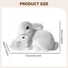Mini Rabbit Figurine Resin Bunny Statue Animal Ornament for Indoor Outdoor Yard Balcony Easter Home Dollhouse Miniatures