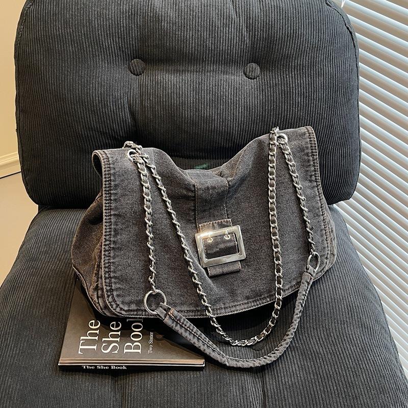 Сумка-мессенджер из денима, женская сумка через плечо, сумка через плечо с цепочкой