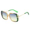 New European and American fashion square large frame sunglasses ins personalized simple casual retro versatile street sunglasses tide