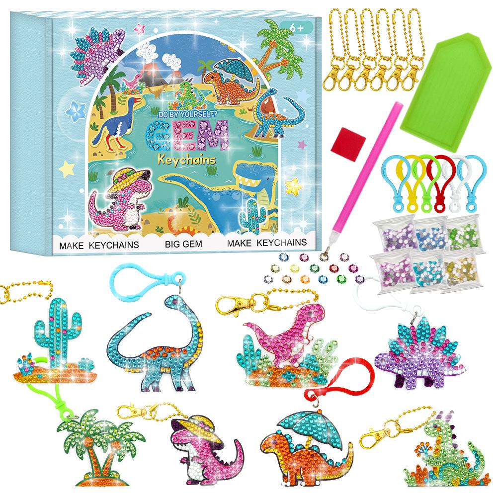 Mermaid Unicorn Ice Cream DIY Diamond Painting Keychain for Children