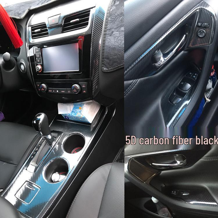 Compatible with 2013-2018 Teana, Carbon Fiber Center Console Gear Decor Sticker.