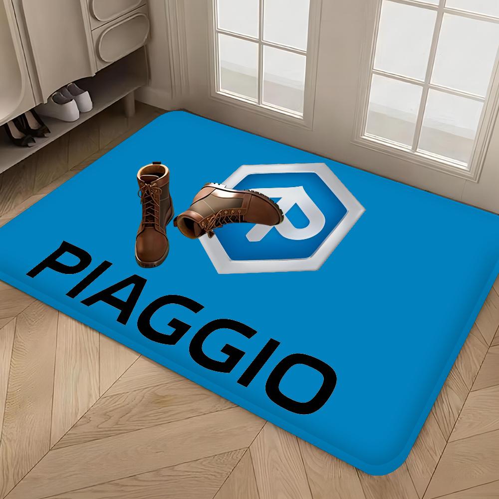 P-piaggio Logo Hallway Carpet Rectangle Anti-slip Home Soft Badmat Front Door Indoor Outdoor Mat Doormat Area Rug